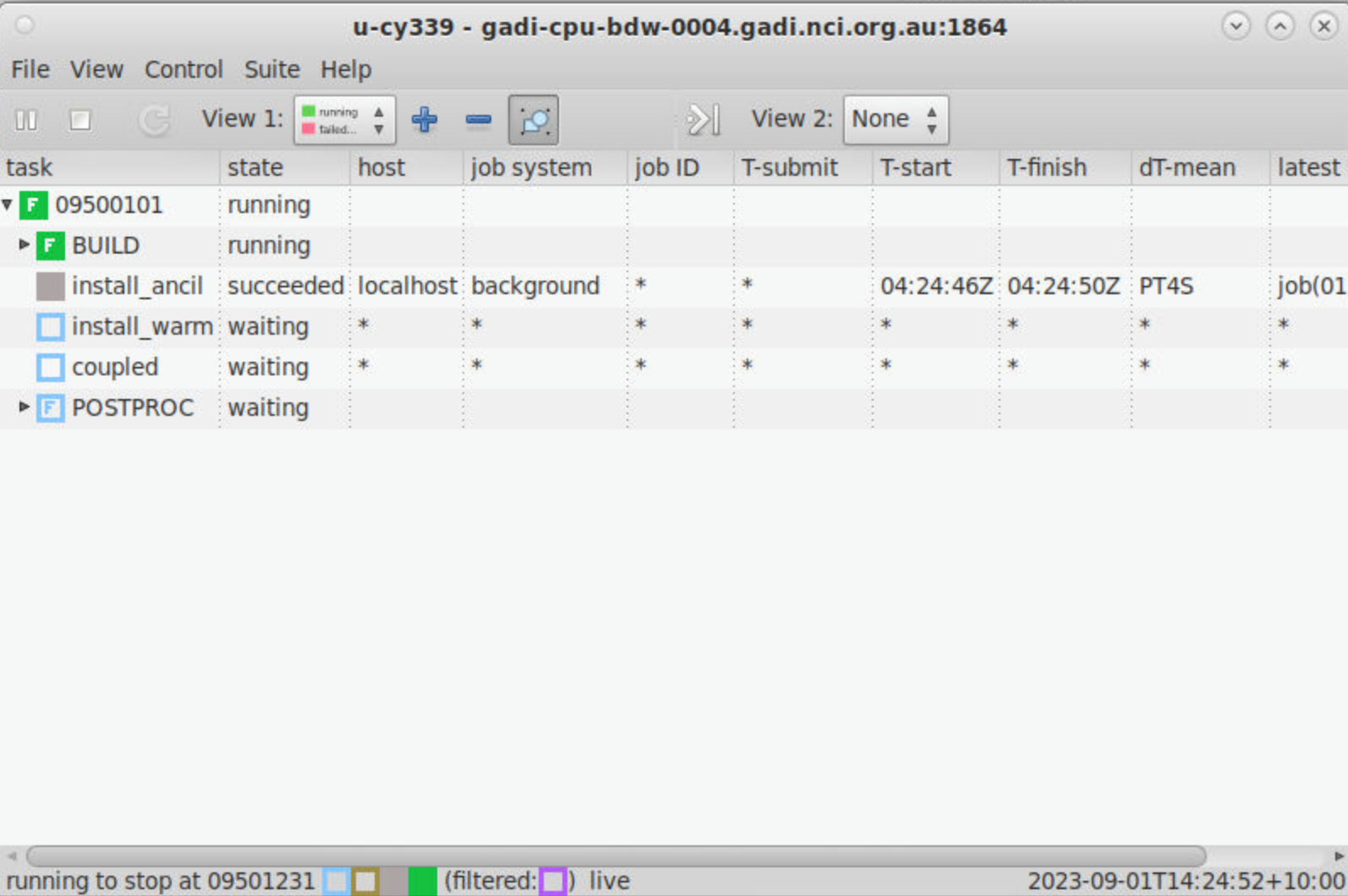 Cylc GUI